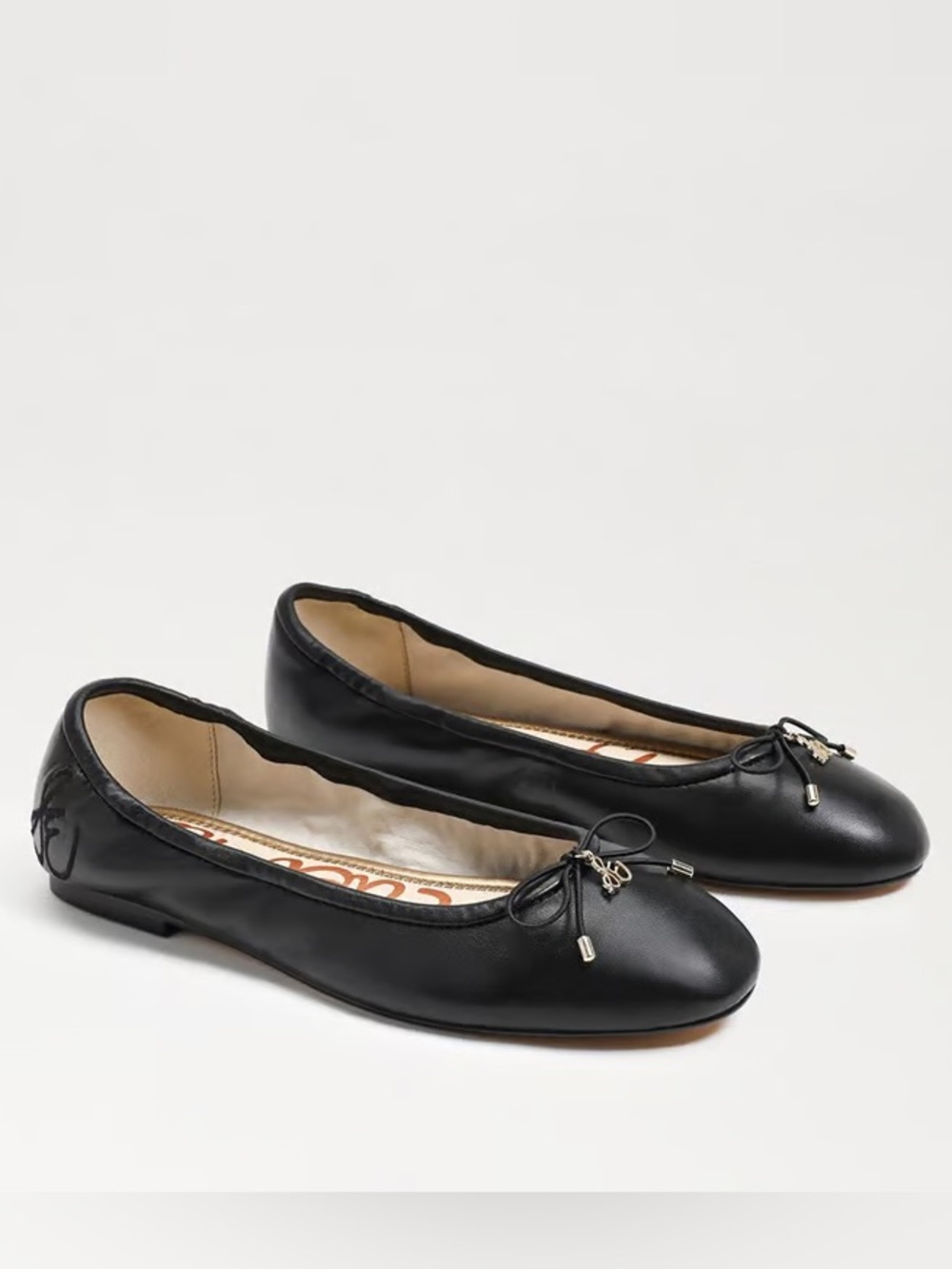 👉🏼NWT👈🏼 Sam Edelman Felicia Black Leather Lea Ballet Flats